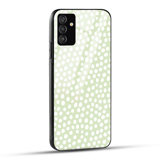 Samsung Galaxy A25 5G Back Cover White Dots Texture Printed Glass Case