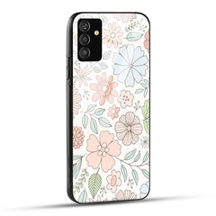 Samsung Galaxy A25 5G Back Cover Retro White Floral Printed Glass Case