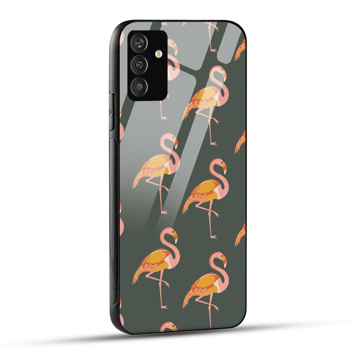 Samsung Galaxy S24 5G Back Cover Doodle Of Flamingo Printed Glass Case