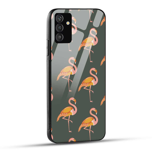 Samsung Galaxy S24 5G Back Cover Doodle Of Flamingo Printed Glass Case