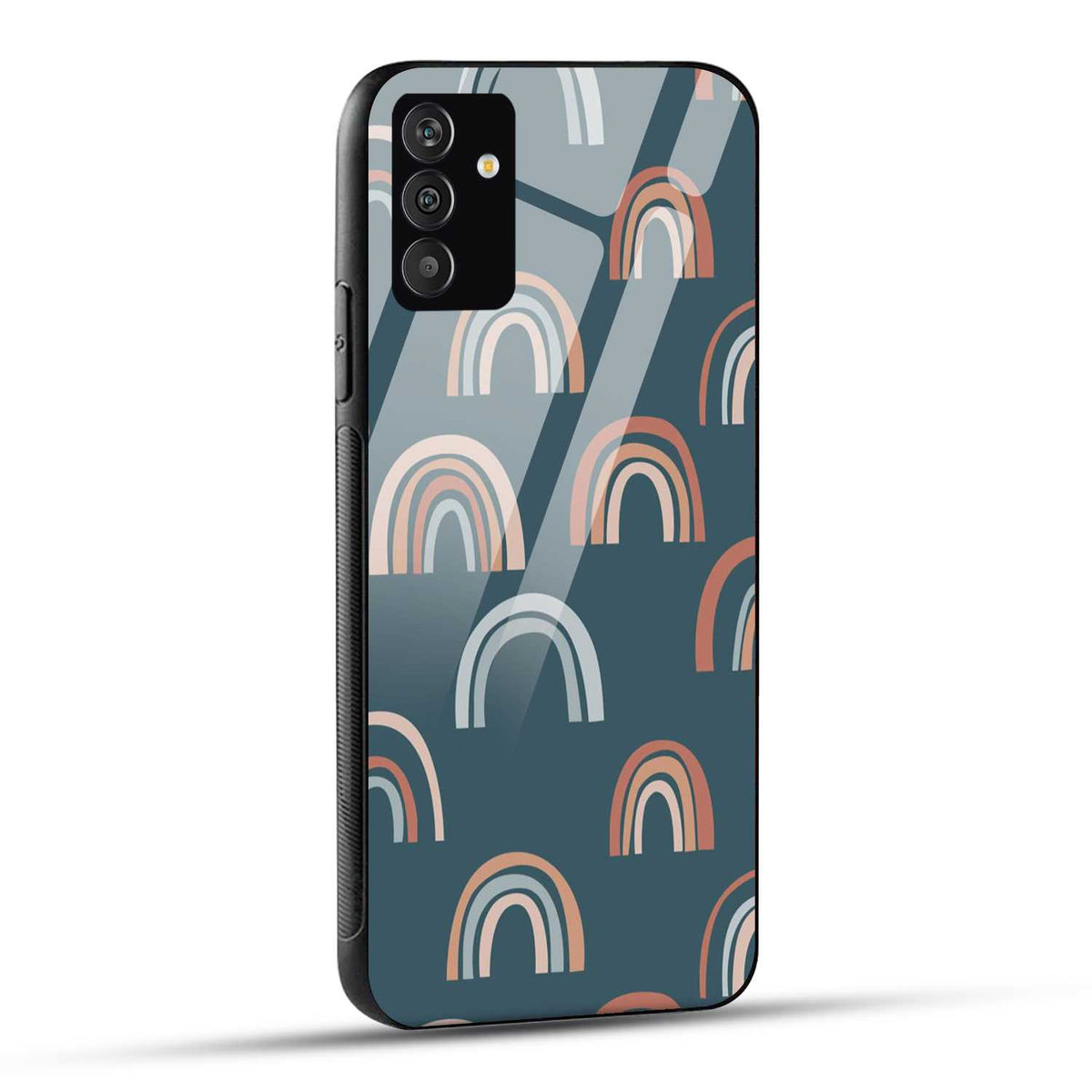 Samsung Galaxy A15 5G Back Cover Curved Pattern Printed Glass Case