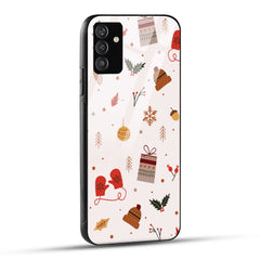 Samsung Galaxy A15 5G Back Cover Winter Doodle Printed Glass Case