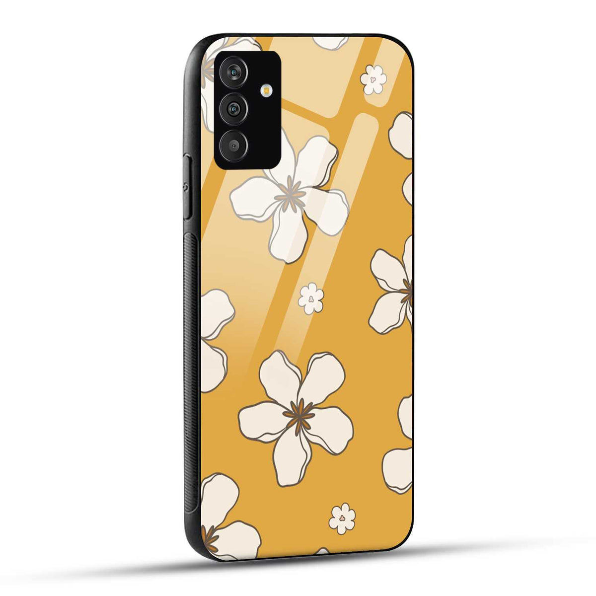 Samsung Galaxy A05s Back Cover Retro Flowers Doodle Printed Glass Case