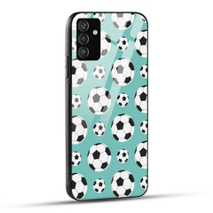 Samsung Galaxy S24 5G Back Cover Football Doodle Printed Glass Case