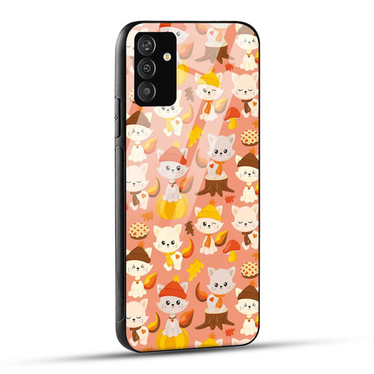 Samsung Galaxy A34 5G Back Cover Cute Kittys Printed Glass Case