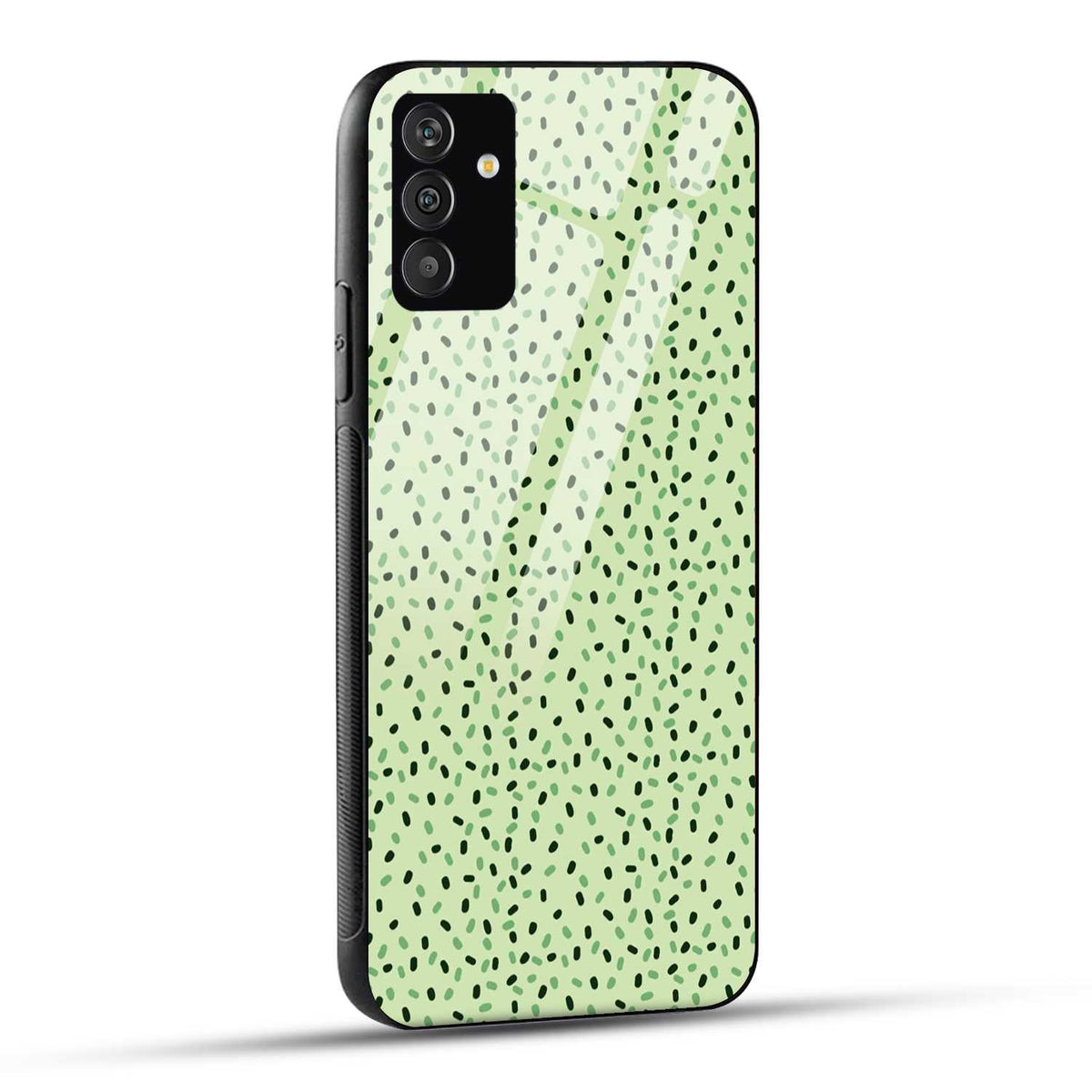 Samsung Galaxy A05s Back Cover Doodle Dots Black Printed Glass Case