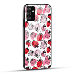 Samsung Galaxy A15 5G Back Cover Doodle Of Strawberry  Printed Glass Case