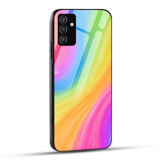 Samsung Galaxy S24 5G Back Cover Rainbow Texture Printed Glass Case