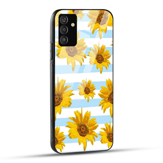 Samsung Galaxy A14 5G Back Cover Beautiful Sunflower Doodle Printed Glass Case