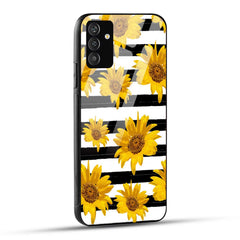 Samsung Galaxy A05s Back Cover Beautiful Sunflower Doodle Art Printed Glass Case