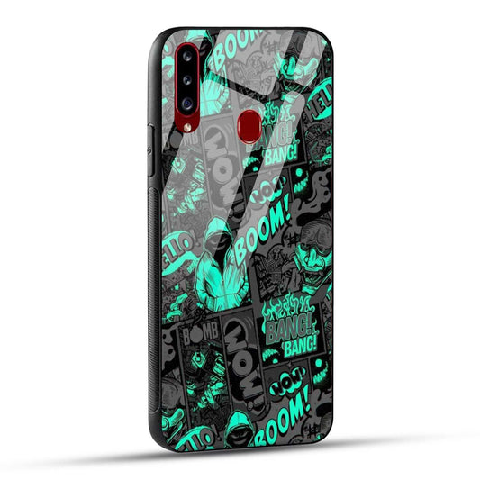 Samsung Galaxy A20s Back Cover Boom Printed Glass Case