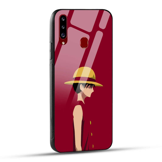 Samsung Galaxy A20s Back Cover Luffy Printed Glass Case