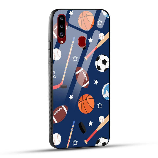 Samsung Galaxy A20s Back Cover Every Sports Matter Printed Glass Case