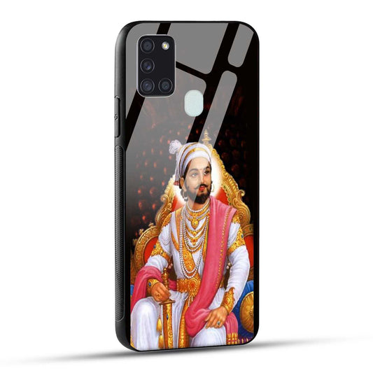 Samsung Galaxy A21s Back Cover Chhatrapati Shivaji Maharaj Printed Glass Case