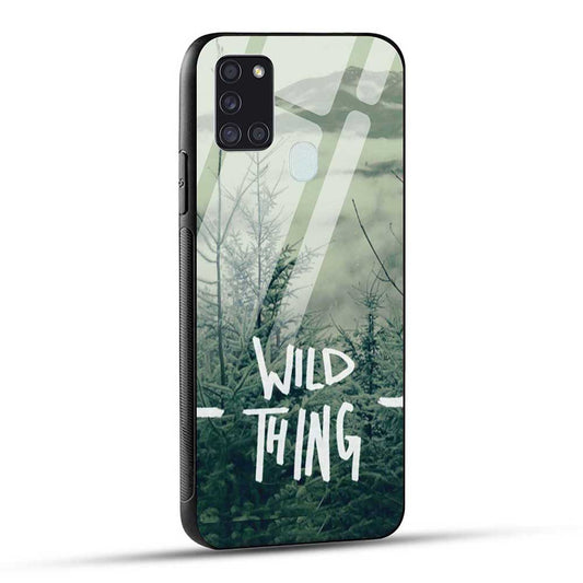 Samsung Galaxy A21s Back Cover Wild Thing Glass Case