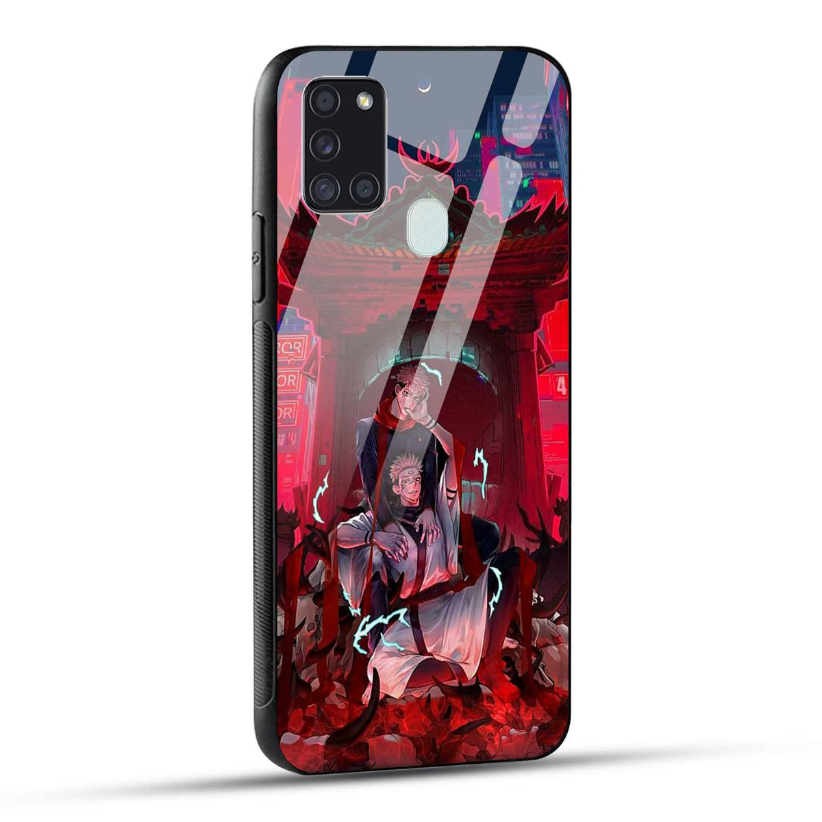 Samsung Galaxy A21s Back Cover Sukuna Printed Glass Case