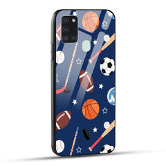 Samsung Galaxy A21s Back Cover Every Sports Matter Printed Glass Case
