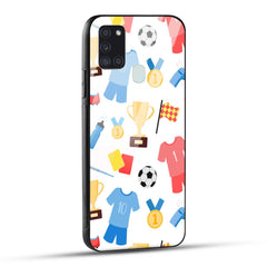 Samsung Galaxy A21s Back Cover Love For Football Printed Glass Case
