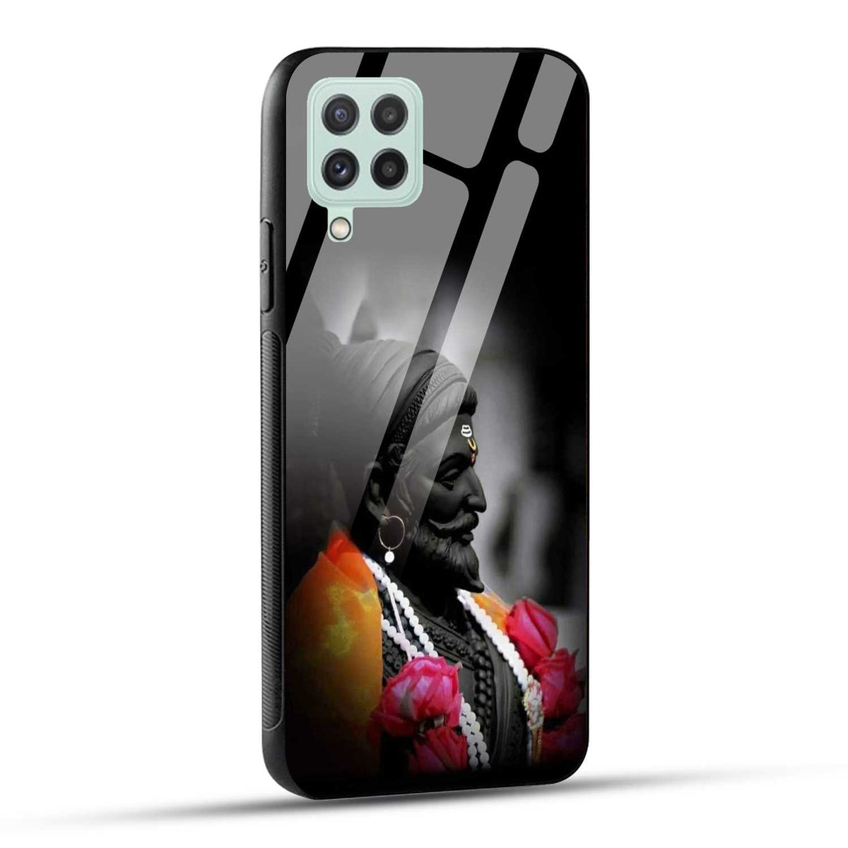 Samsung Galaxy A22 4G Back Cover Chatrapati Shivaji Maharaj Raje Printed Glass Case