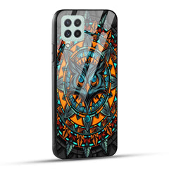 Samsung Galaxy A22 4G Back Cover Attractive Owl Printed Glass Case