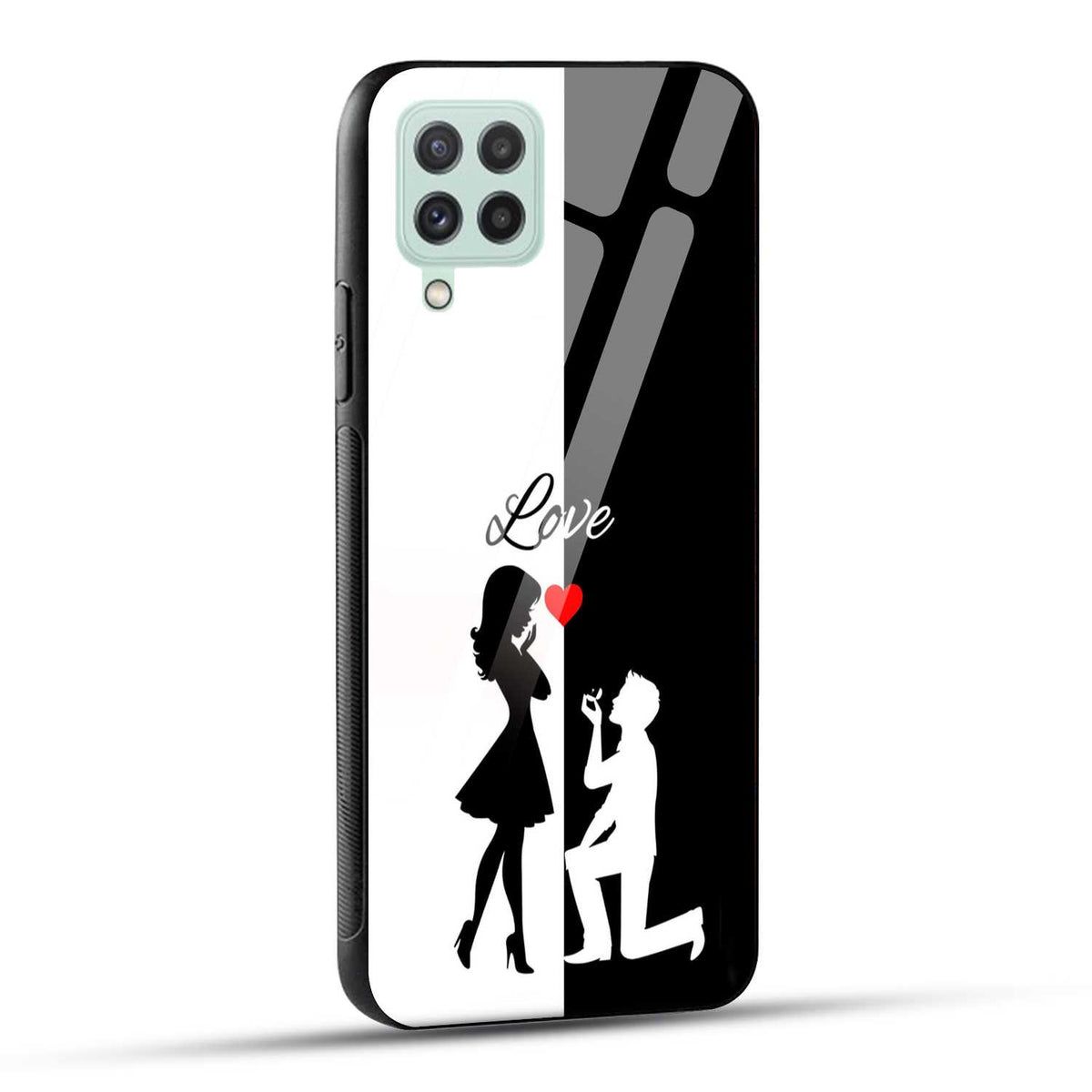 Samsung Galaxy A22 4G Back Cover Love Proposal Printed Glass Case