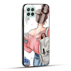Samsung Galaxy A22 4G Back Cover Padhaku Girl Printed Glass Case