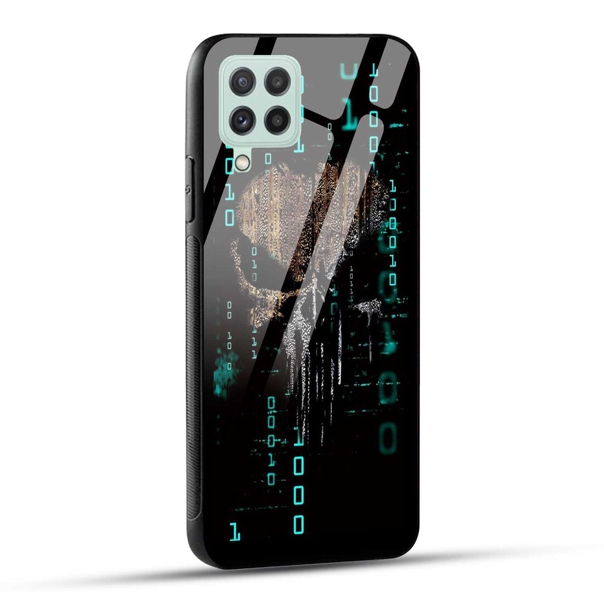 Samsung Galaxy A22 4G Back Cover Hacker Printed Glass Case
