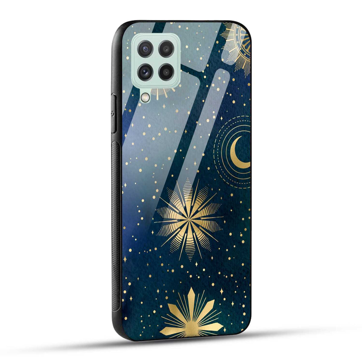 Samsung Galaxy A22 4G Back Cover Art Of Moon Printed Glass Case