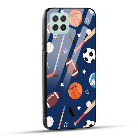 Samsung Galaxy A22 4G Back Cover Every Sports Matter Printed Glass Case