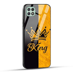Samsung Galaxy A22 5G / F42 5G Back Cover King Crown Glass Case