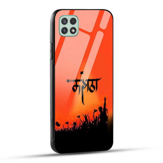 Samsung Galaxy A22 5G / Samsung Galaxy F42 5G Back Cover Maratha Printed Glass Case