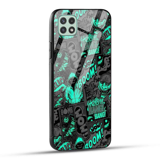 Samsung Galaxy A22 5G / Samsung Galaxy F42 5G Back Cover Boom Printed Glass Case