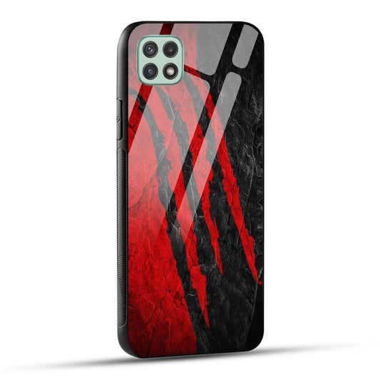 Samsung Galaxy A22 5G / Samsung Galaxy F42 5G Back Cover Red Printed Glass Case