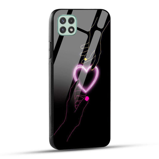 Samsung Galaxy A22 5G / Samsung Galaxy F42 5G Back Cover Love Forever Heart Printed Glass Case