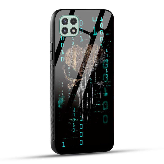 Samsung Galaxy A22 5G / Samsung Galaxy F42 5G Back Cover Hacker Printed Glass Case