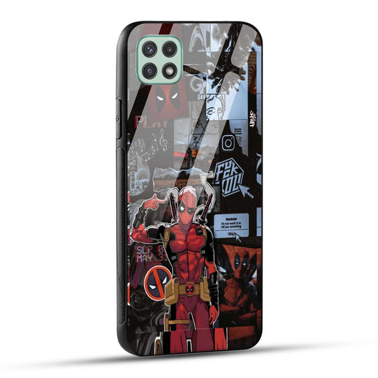 Samsung Galaxy A22 5G / Samsung Galaxy F42 5G Back Cover Superhero Collage Printed Glass Case