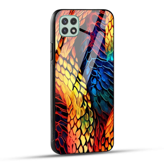 Samsung Galaxy A22 5G / Samsung Galaxy F42 5G Back Cover Colorburst Jungle Rainbow Animal Spots Printed Glass Case