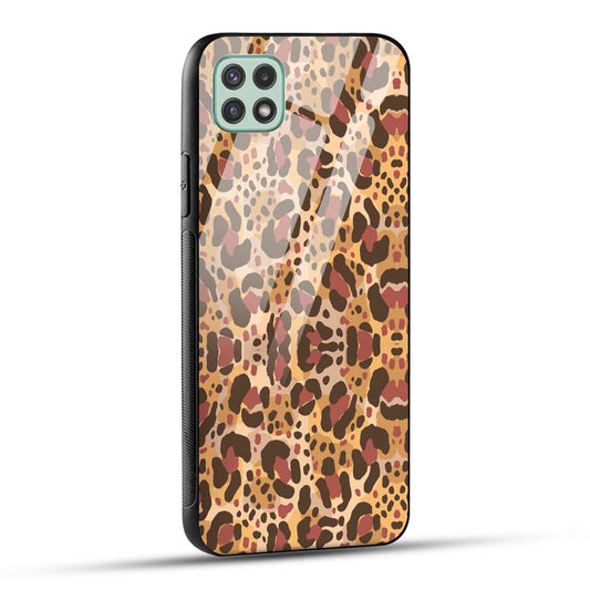 Samsung Galaxy A22 5G / Samsung Galaxy F42 5G Back Cover Unique Brown Texture Printed Glass Case