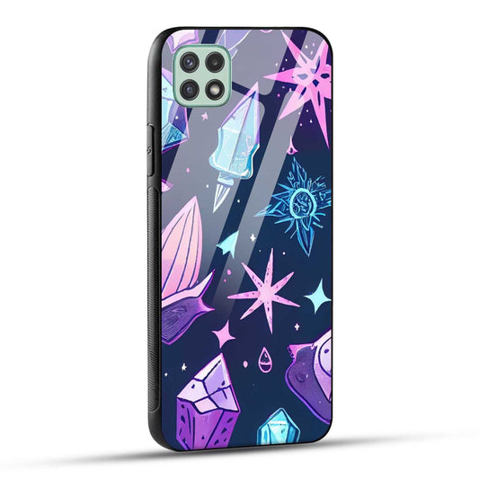 Samsung Galaxy A22 5G / Samsung Galaxy F42 5G Back Cover Stones Of Ancestors Printed Glass Case