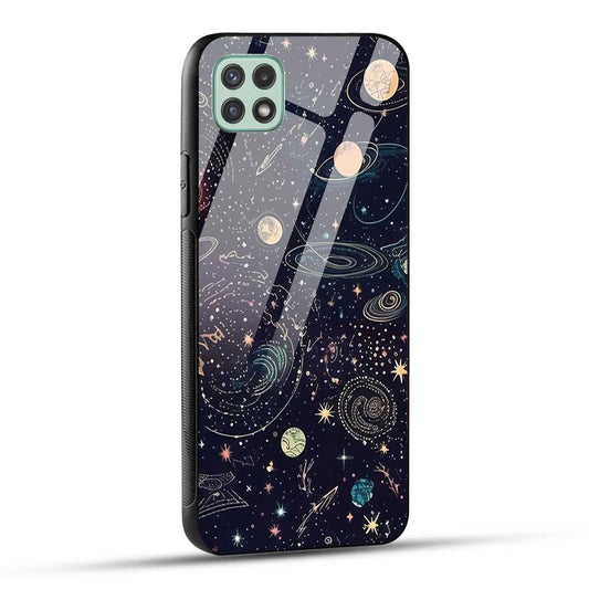 Samsung Galaxy A22 5G / Samsung Galaxy F42 5G Back Cover Beauty Of Multiverse Art Printed Glass Case