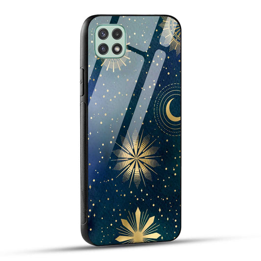 Samsung Galaxy A22 5G / Samsung Galaxy F42 5G Back Cover Art Of Moon Printed Glass Case