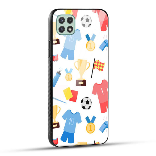 Samsung Galaxy A22 5G / Samsung Galaxy F42 5G Back Cover Love For Football Printed Glass Case