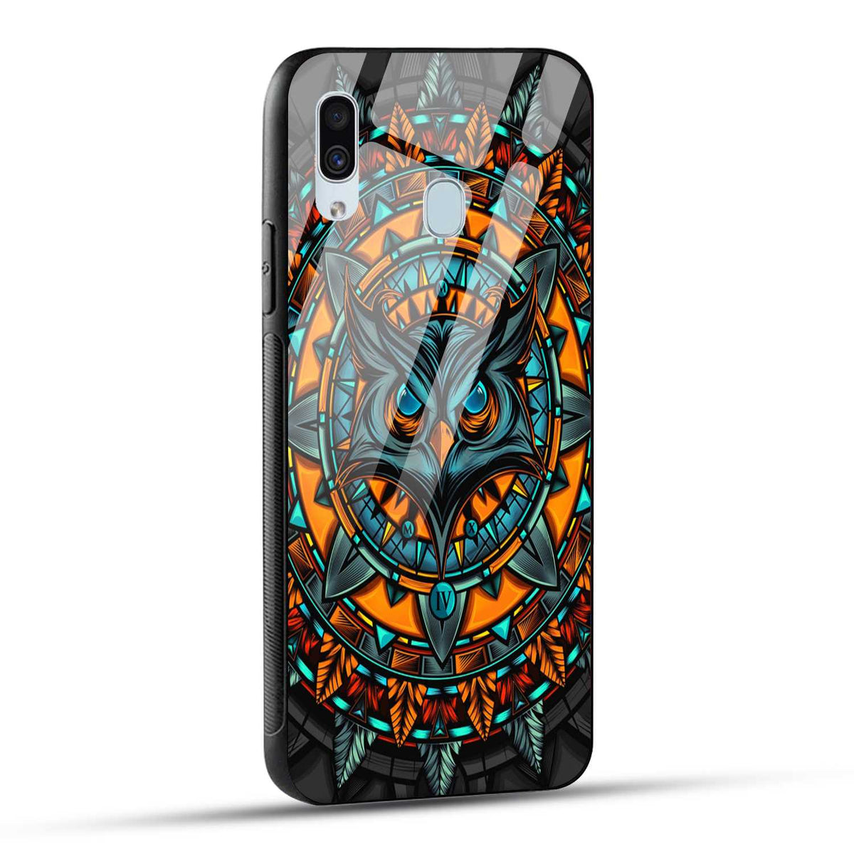 Samsung Galaxy A30 / Samsung Galaxy A20 / Samsung Galaxy M10s Back Cover Attractive Owl Printed Glass Case