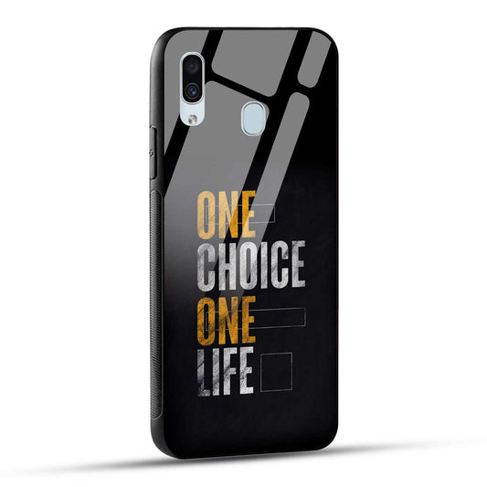 Samsung Galaxy A30 / Samsung Galaxy A20 / Samsung Galaxy M10s Back Cover One Choice One Life Printed Glass Case