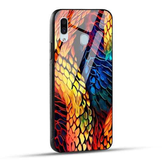 Samsung Galaxy A30 / Samsung Galaxy A20 / Samsung Galaxy M10s Back Cover Colorburst Jungle Rainbow Animal Spots Printed Glass Case