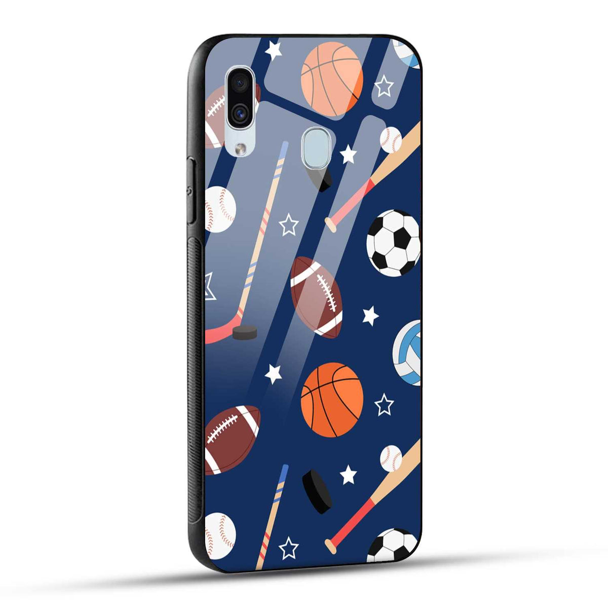 Samsung Galaxy A30 / Samsung Galaxy A20 / Samsung Galaxy M10s Back Cover Every Sports Matter Printed Glass Case