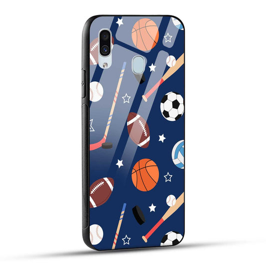 Samsung Galaxy A30 / Samsung Galaxy A20 / Samsung Galaxy M10s Back Cover Every Sports Matter Printed Glass Case