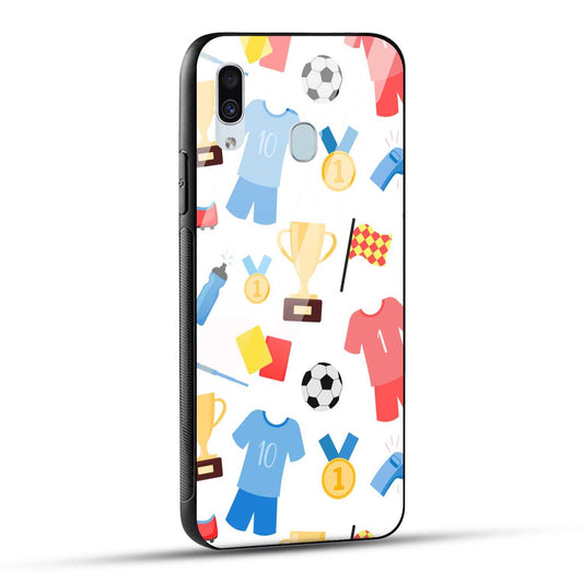 Samsung Galaxy A30 / Samsung Galaxy A20 / Samsung Galaxy M10s Back Cover Love For Football Printed Glass Case