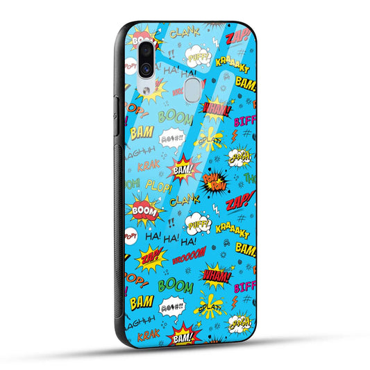 Samsung Galaxy A30 / Samsung Galaxy A20 / Samsung Galaxy M10s Back Cover Doodle Of Texts Printed Glass Case