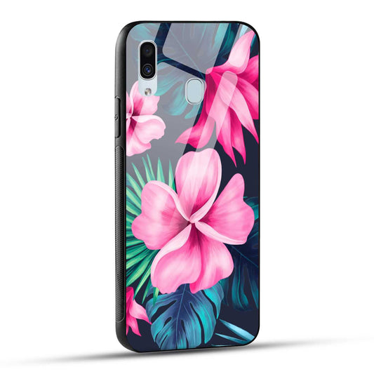 Samsung Galaxy A30 / Samsung Galaxy A20 / Samsung Galaxy M10s Back Cover Retro Flowers  Printed Glass Case